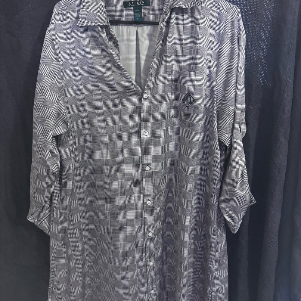 Ralph Lauren Black and White Checkered Shirt